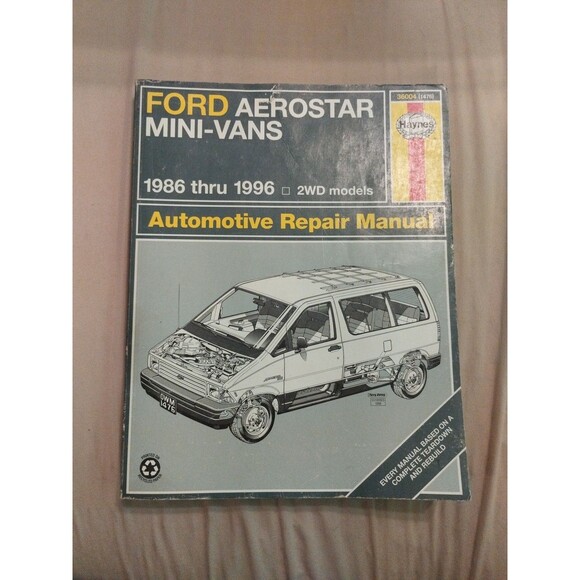 Haynes Repair Manual #36004 Ford Aerostar Mini-Vans 1986-1996 - 2WD Models - Picture 1 of 7